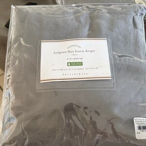 Pottery Barn Belgian Flax Linen Drape - Flagstone 50x96